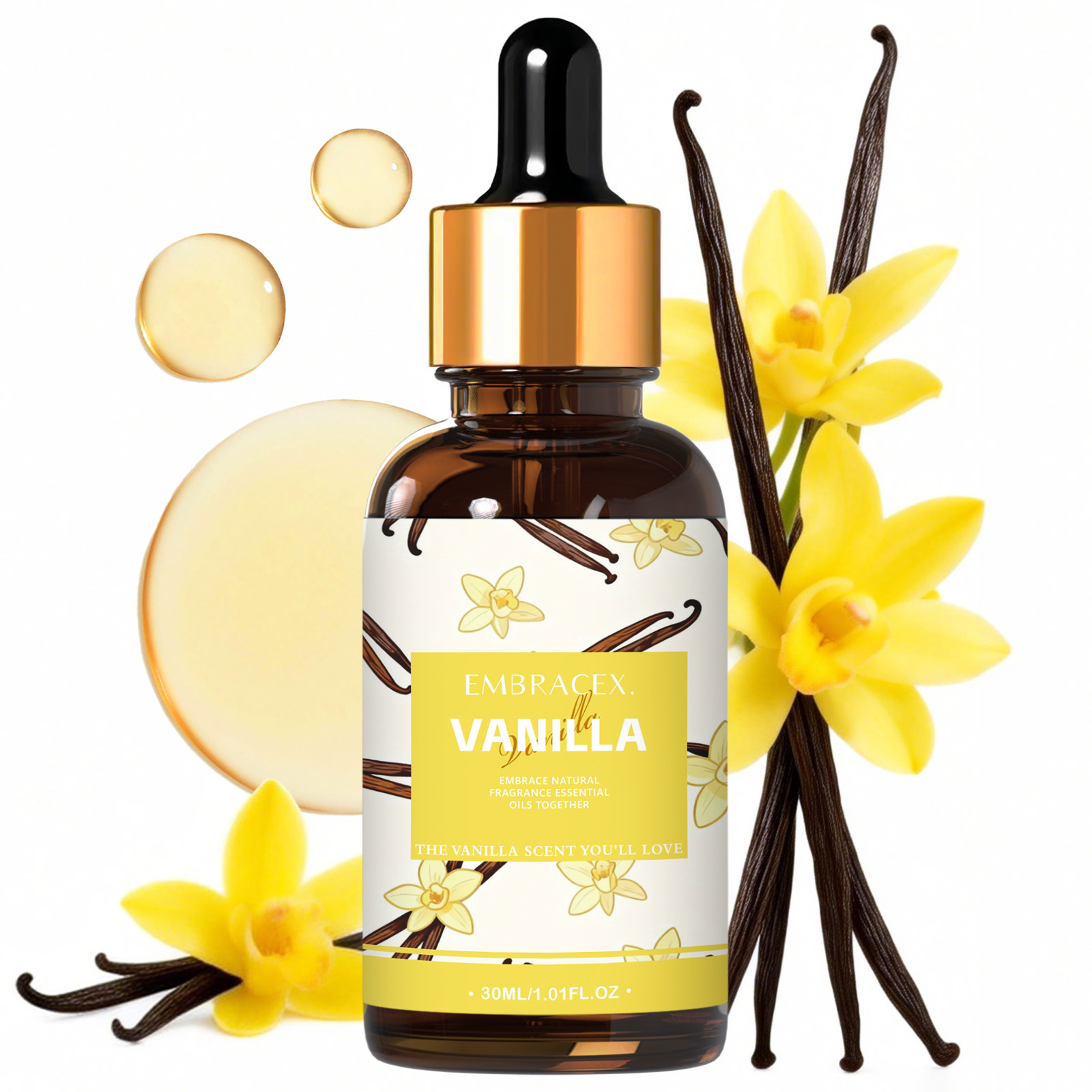 Candle Making Raw Material - Huile essentielle de vanille 30ml, pour