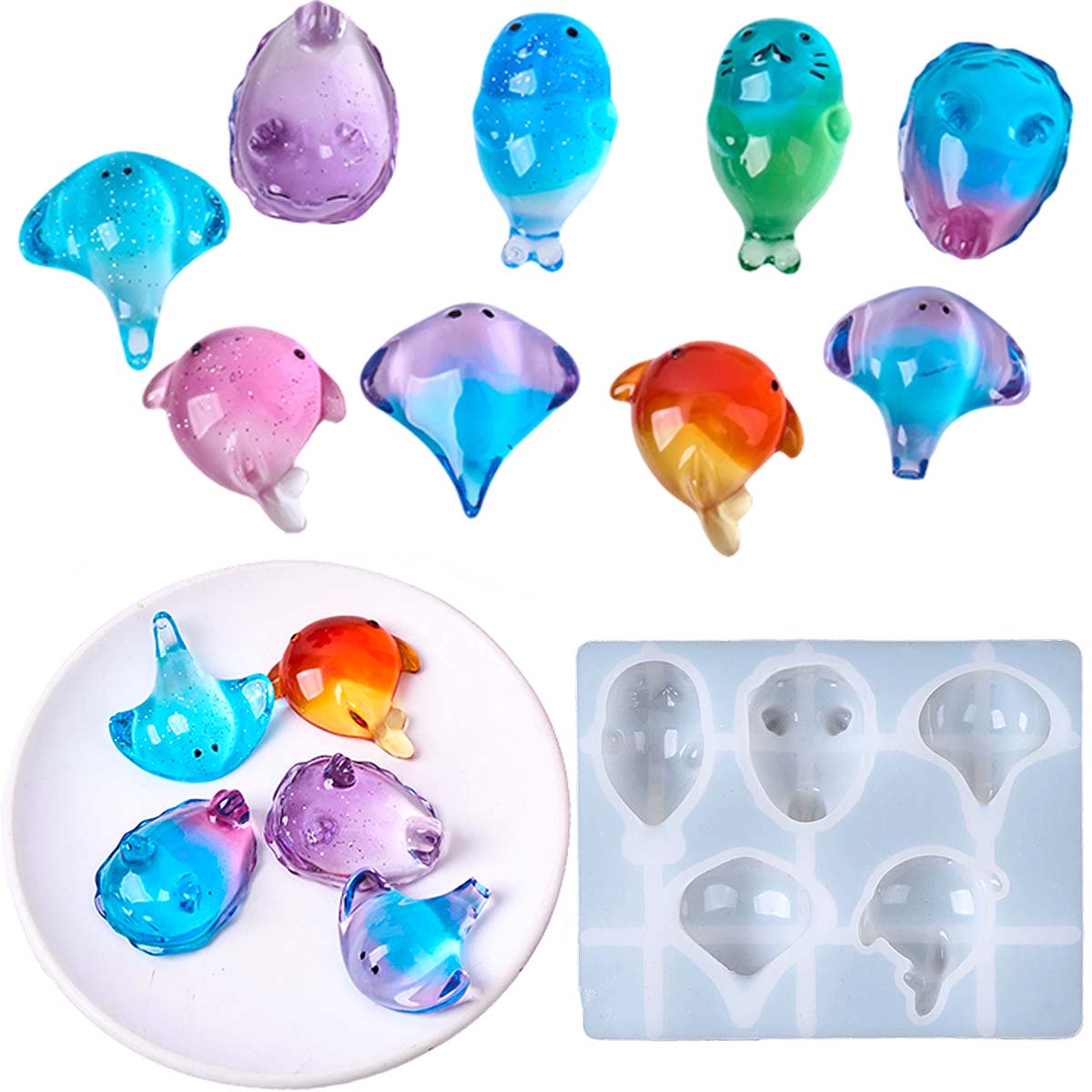 Candle Making Things - Moule en silicone 3D Kawaii Raie