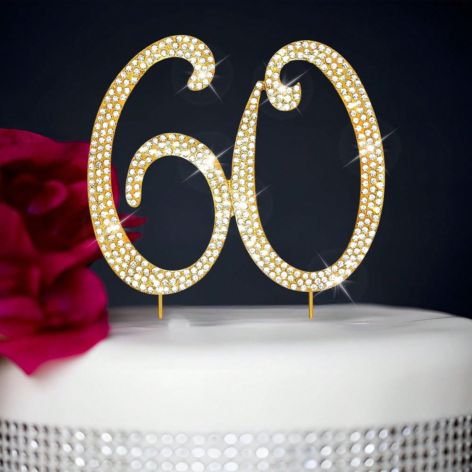 Candle Making Things - Grand Topper de Gâteau Chiffre Doré