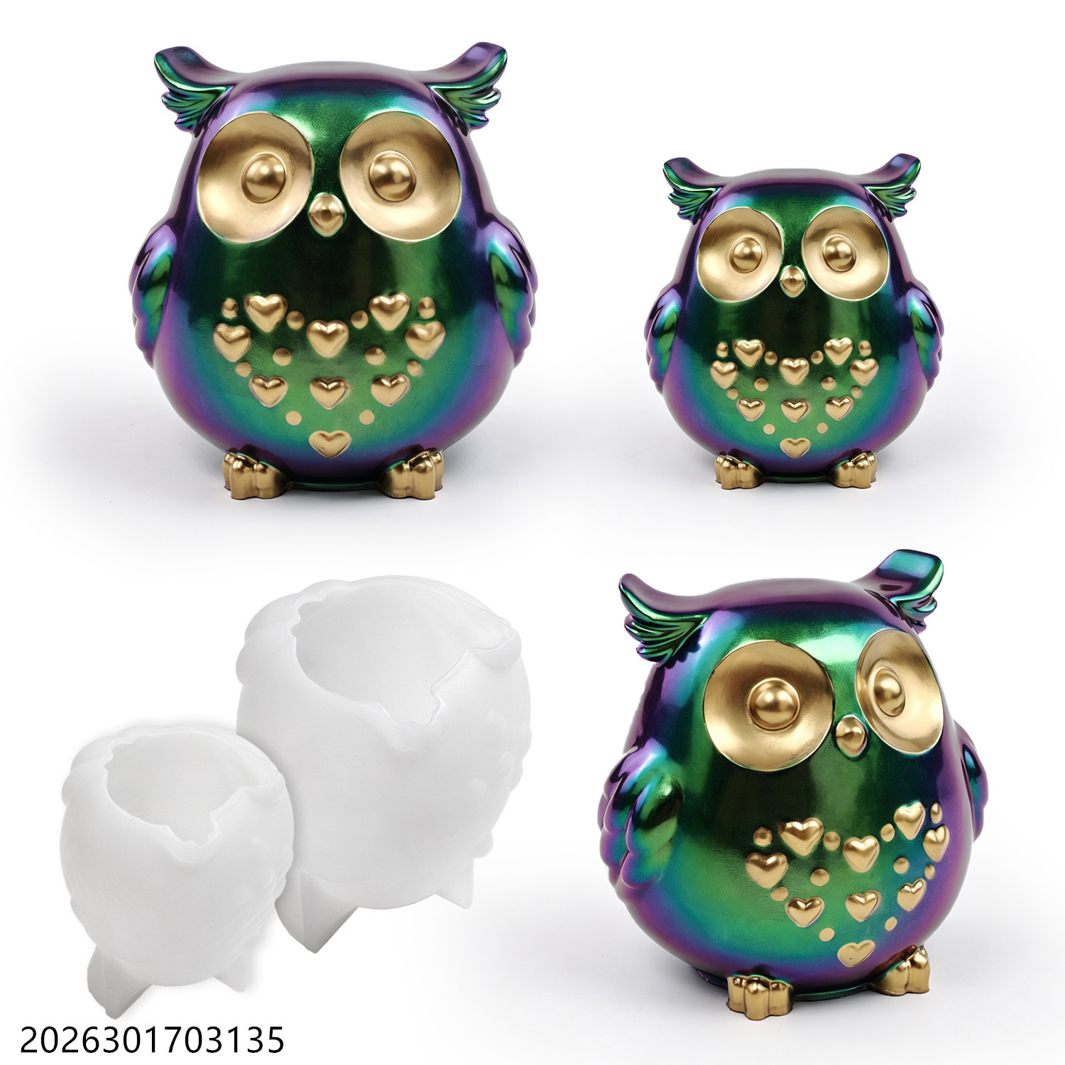 Candle Making Things - Moule en silicone Hibou 3D en
