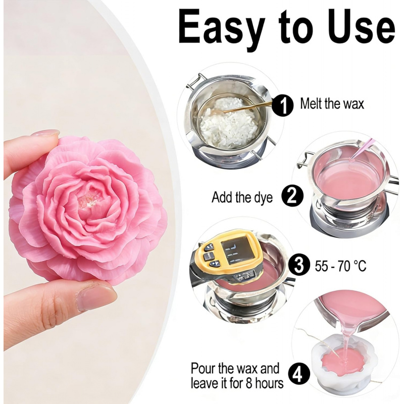 Ensemble de moules à bougies 5 - Candle Making Kit Wholesale avis et prix